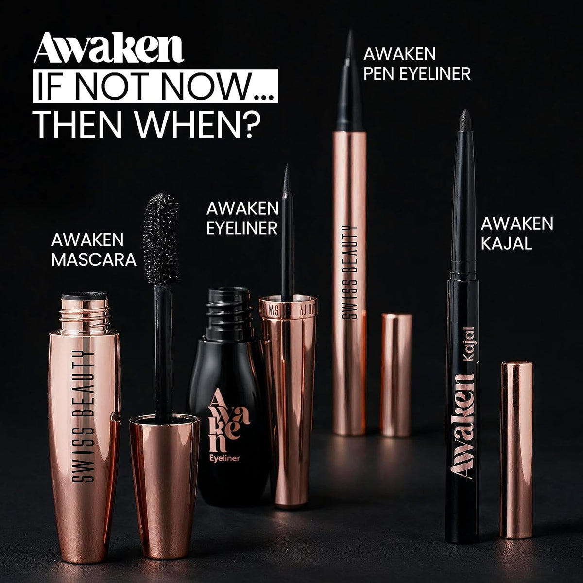Swiss Beauty Awaken Waterproof Mascara with Argan Oil 12ml