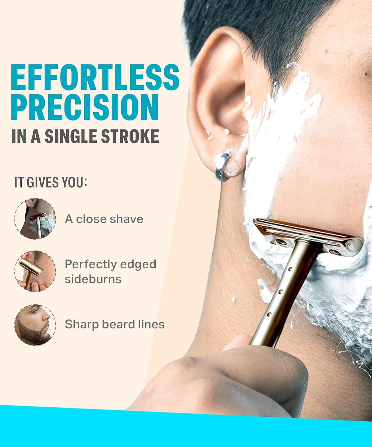 Bombay Shaving Company Classic Safety Razor For Men | Gifts For Men | Double Edge Safety Razor with Metal Handle