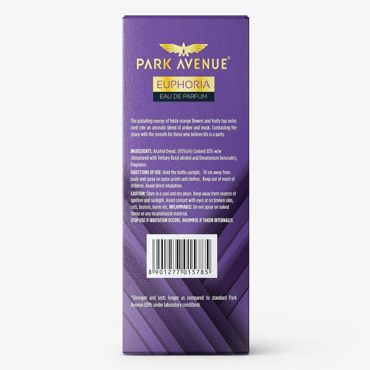Park Avenue Euphoria, Eau De Parfum Men, 100ml | Long Lasting Perfume for Men | Premium Luxury Fragrance Scent | Aromatic Blend of Amber & Musk | Suitable for E