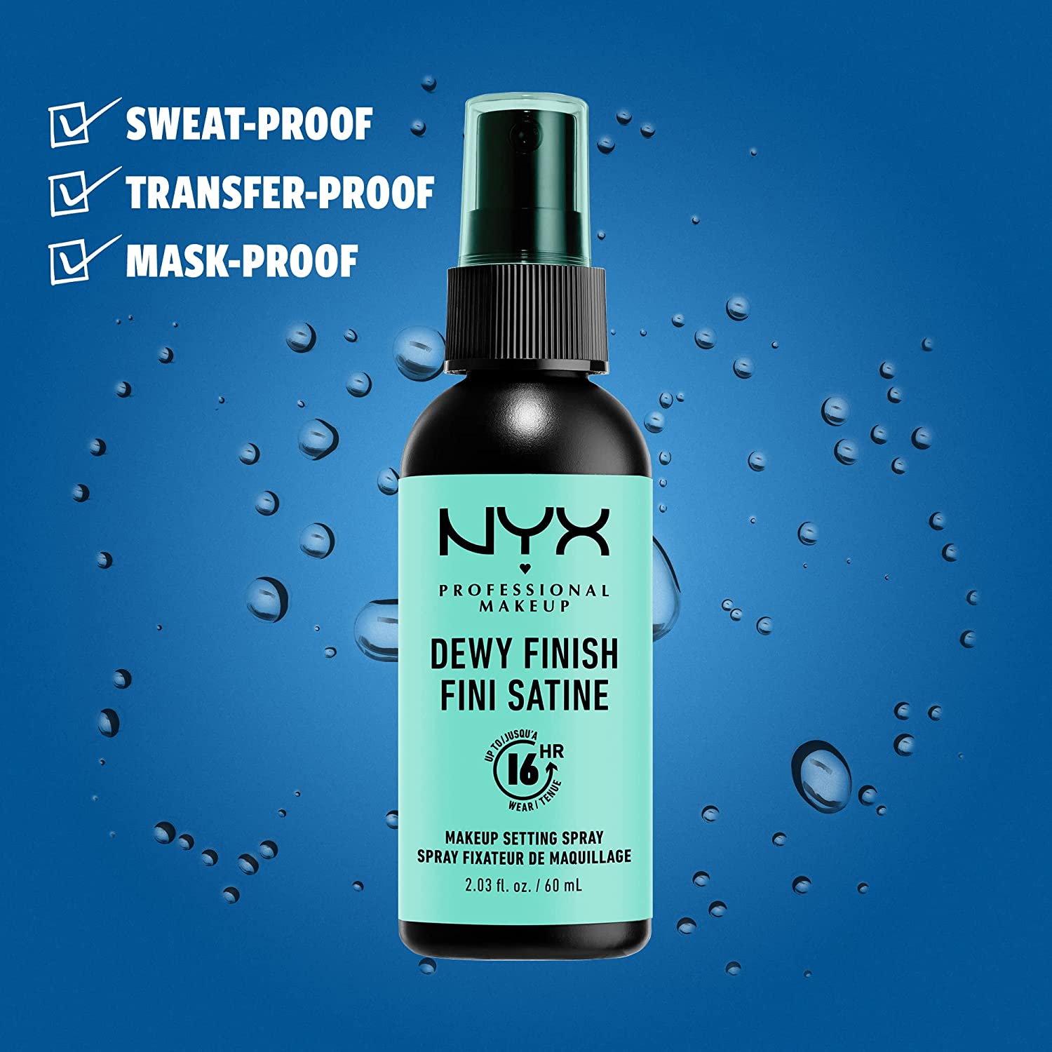 Nyx Professional Makeup - Long Lasting Makeup Setting Spray, Dewy Finish (60mL)