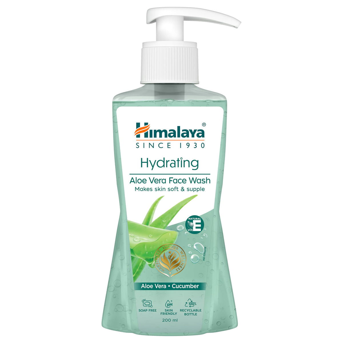 Himalaya Hydrating Aloe Vera Face Wash 200 ml | Aloe Vera & Vitamin E | Creamy Gentle Cleanser for Bouncy & Dewy skin | Clinically Tested | Paraben Free | For D