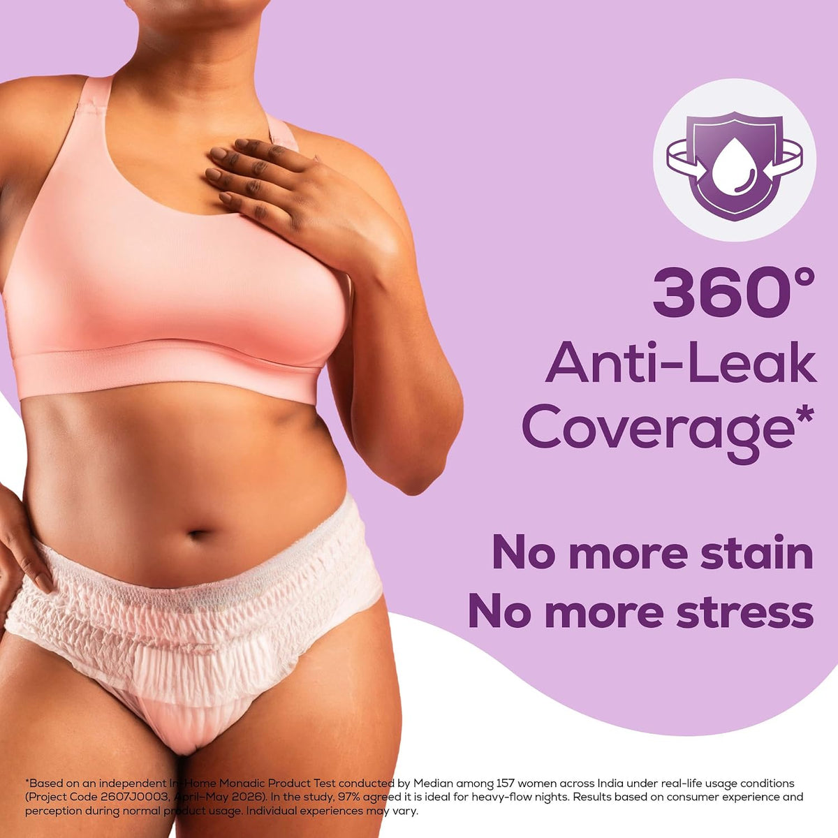 Evereve Period Panty For Girls & Women, (S-M), 10 Pcs, 360 Degree Coverage, 0% Leaks, High Absorbency For Heavy Flow, Maternity Delivery Pads, Postpartum & Over
