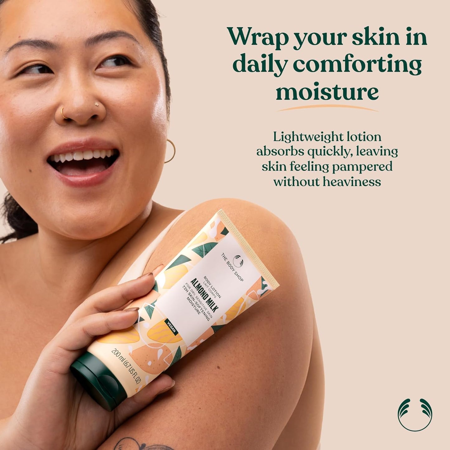 The Body Shop Almond Milk and Honey Body Lotion – Hydrating & Moisturizing Skincare for Dry and Sensitive Skin – Hypoallergenic – 6.7 oz