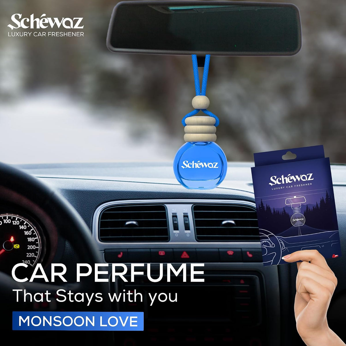 SHIVAJI Wild Berry Car Hanging Perfume, Monsoon Love, 10ml MonsoonLove 10 count (Pack of 1)