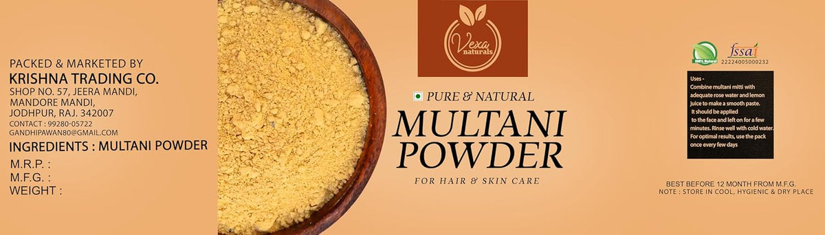 Multani Mitti Powder 400g | Natural Fuller's Earth for Face & Hair Packs | Deep Cleansing Clay for Face, Skin & Hair Care | DIY Beauty Masks | Pack of 1 400 g (