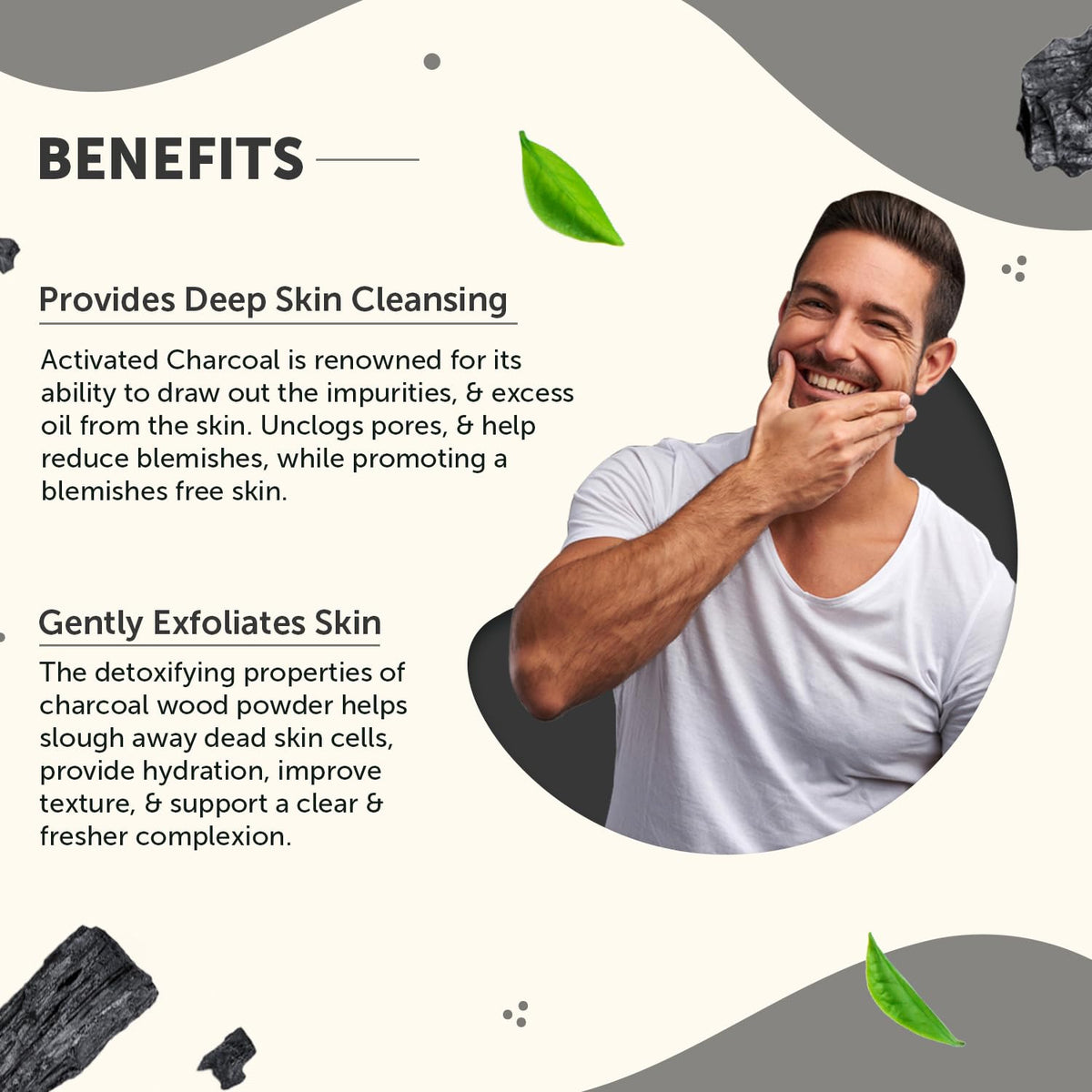 Neuherbs Activated Charcoal Powder 100g | Natural Face Pack for Deep Cleansing, Oil Control & Skin Purification | Removes Dead Skin Cells | 100% Pure & Natural
