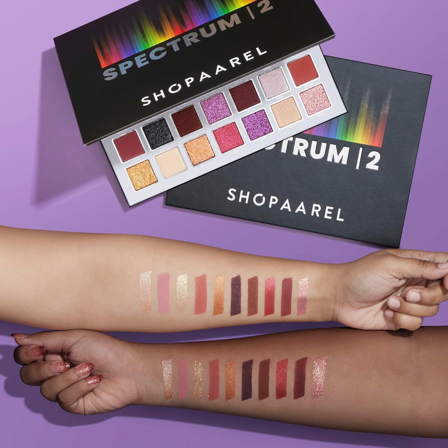 SHOPAAREL Highly Pigmented Long Lasting Blendable Eye Makeup Pallet Spectrum-2 35 Color Eyeshadow Palette Matte to Stunning Shimmer & Glitter for Women Girls