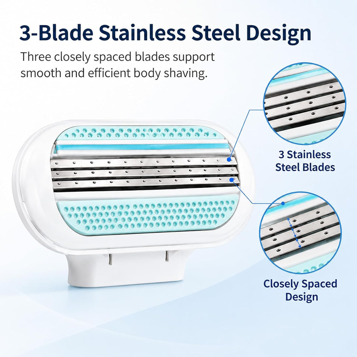 Razor Blade Refills for Women,4 Pack Compatible with Gillette Venus Handles