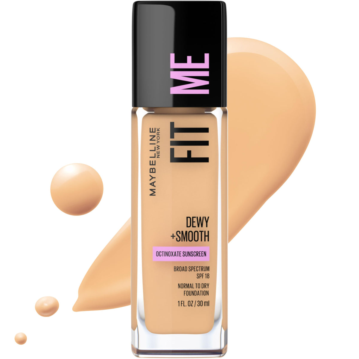 Maybelline Fit Me! Cream Foundation SPF 18, Natural Beige 220, 28g Beige 30 ml (Pack of 1)