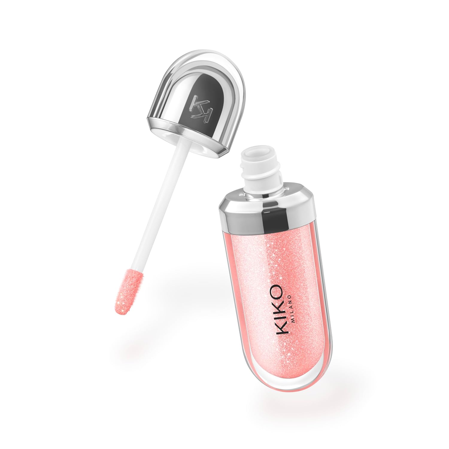 KIKO Milano 3D Hydra Lip Gloss – High Shine, Hydrating, Plumping, Non-Sticky, Moisturizing Lip Makeup Color:04 Pearly Peach Rose