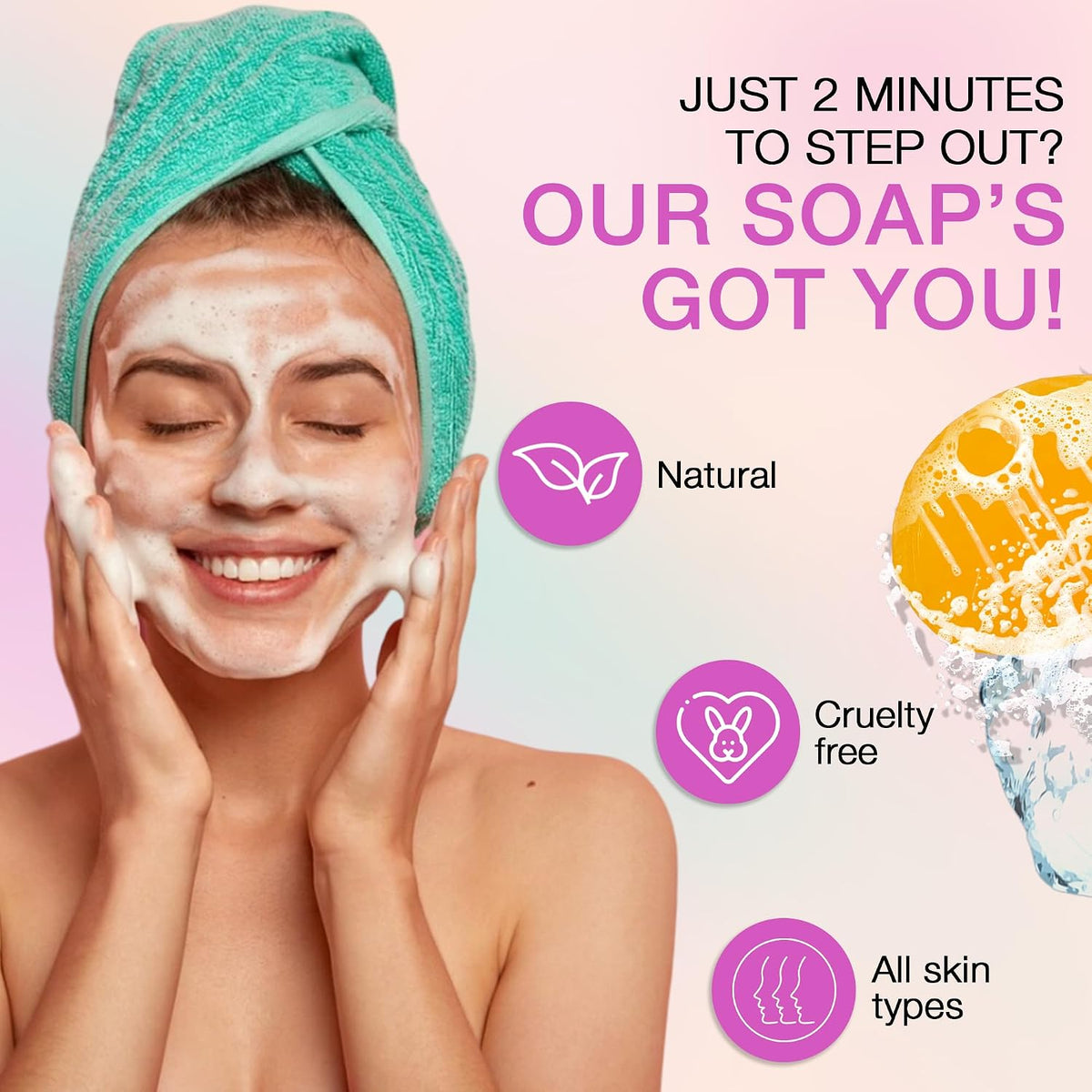 Ivanka Intimate Beauty Instant Glow Soap bar with kojic care & gluthathion - Instant Glow Soap bar - acne soap for clear Lovely skin - face cleanser for women