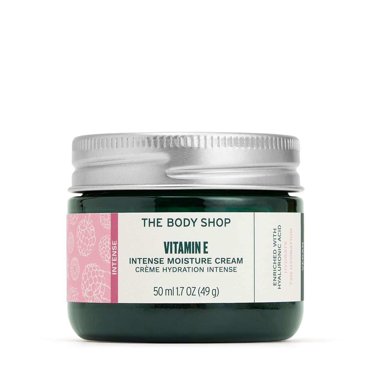 The Body Shop Vitamin E Intense Moisture Cream | 72hr Face Moisturizer with Hyaluronic Acid | Whipped Face Cream for Softer Smoother Skin, Vegan, 50 ml / 1.7 oz