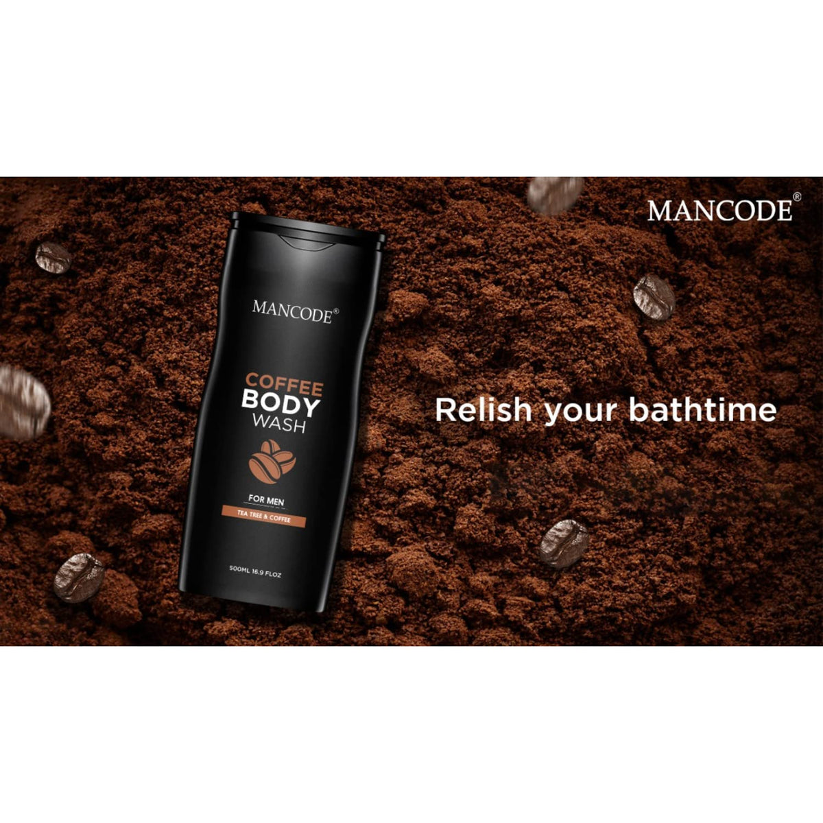 MAN CODE Coffee Body Wash For Men 450Ml | For Body, Face With Coffee And Natural Oils Extract | Oil Control | Odor Protection | 450 Ml Shower Gel For Men (Pack