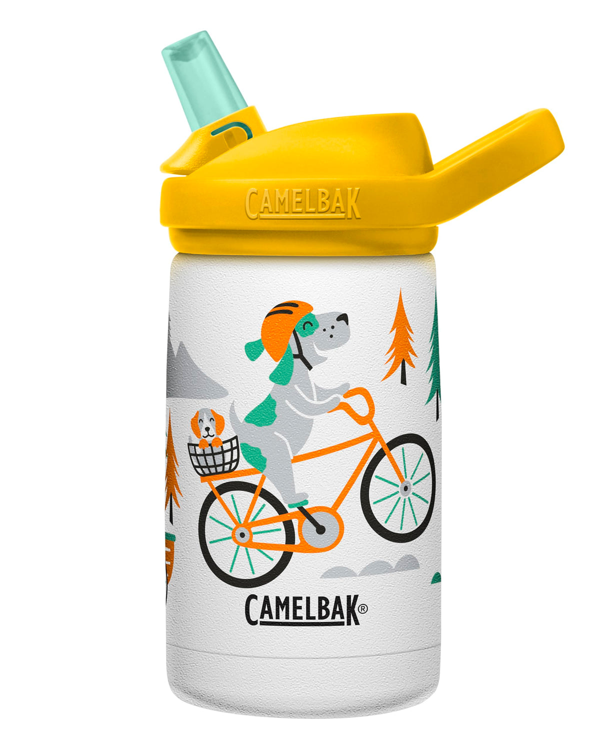 CamelBak 12oz Eddy+ Vacuum Insulated Stainless Steel Water Bottle - Biking Dogs