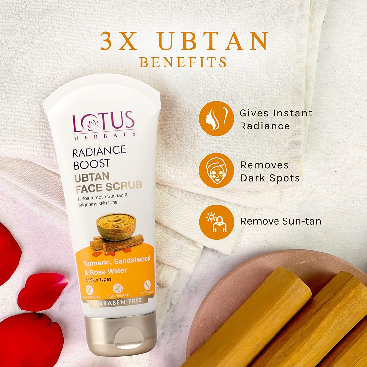 Lotus Herbals - Radiance Boost Ubtan Face Scrub (100g)