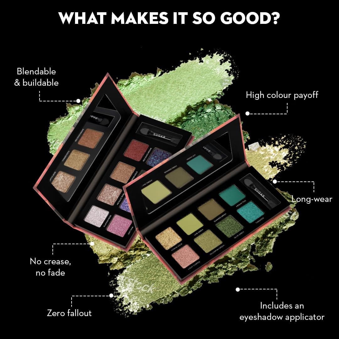 SUGAR - Blend The Rules Matte Eyeshadow Palette | SmudgeProof (07 Ivy) - 10.4g