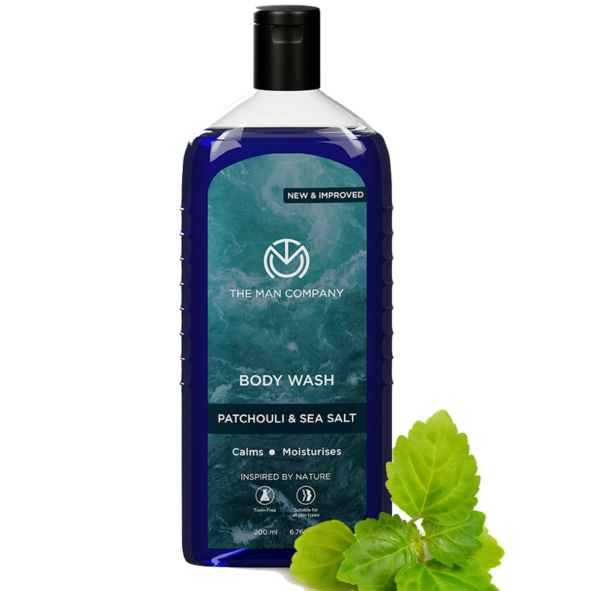 The Man Company Patchouli & Sea Salt Perfumed Body Wash For Men - 200 Ml | Shower Gel For Deep Moisturization & Smooth Skin | Enriched With Green Tea, Turmeric