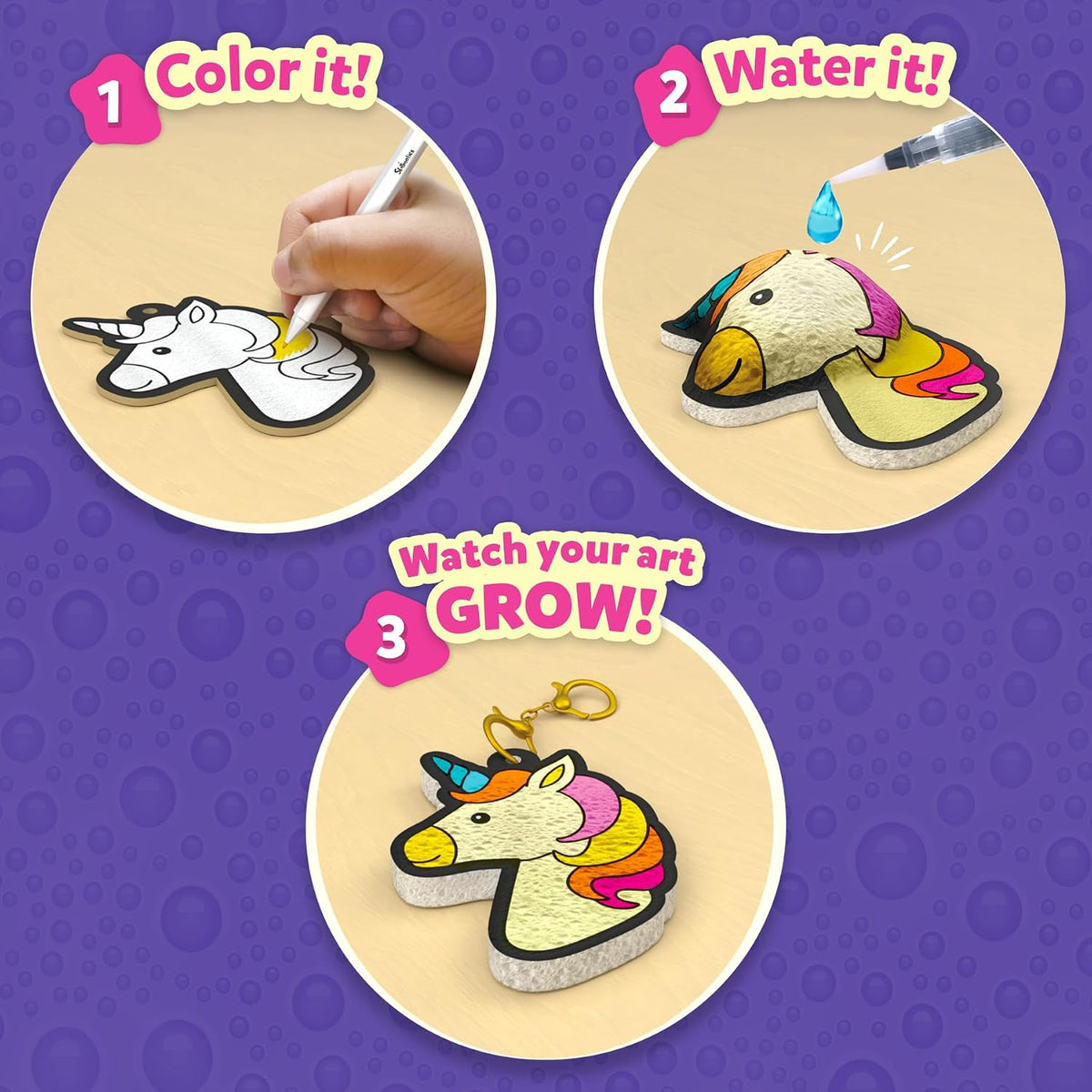 Skillmatics Aqua Puffs Unicorns, Art & Craft Gift for Kids, Paint by Number Princesses & Unicorns