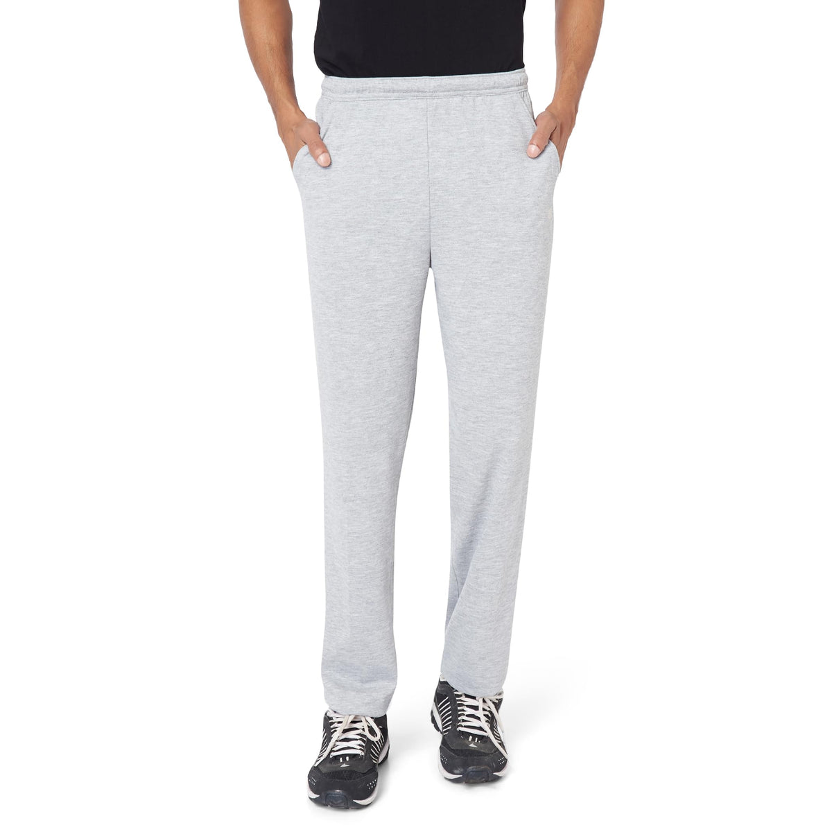 athlete Men's Track Pants for Men | Cotton Poly | Regular Fit | Gym Lounge Sports Casual Pant M Grey Mel