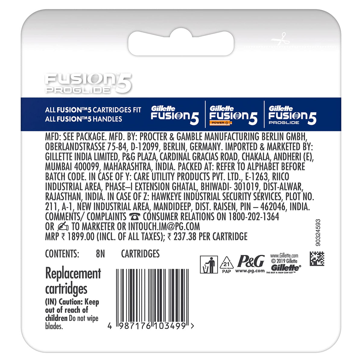 Gillette Flexball Fusion Proglide Blades For Men - 8 Cartridges & Flexball Pro Glide Gift Pack And Flexball Razor With 4 Flexball Cartridge, 2 Count