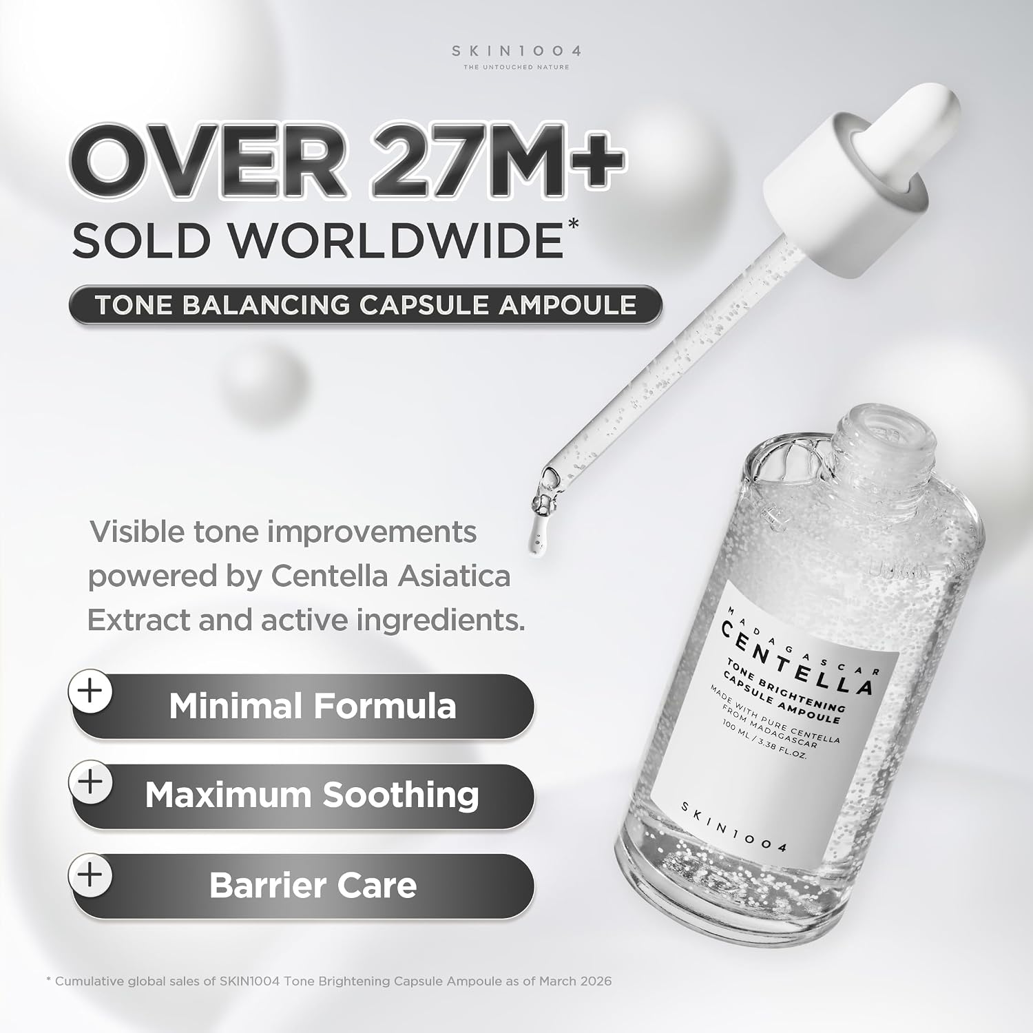 SKIN1004 Madagascar Centella Tone Brightening Capsule Ampoule | Calming Moisturizing Brightening | Sensitive Skin