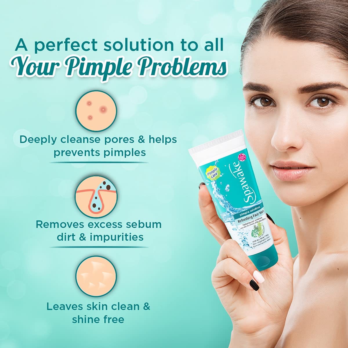 Spawake - Anti Acne Care - Pimple Solution Refreshing Face Wash (100g)