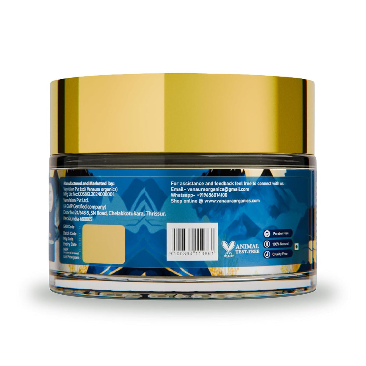 Vanaura Organics Rejuvinita Gold 46+ | Overnight Cream for Glowing Skin | Anti Ageing Night Cream for Women and Men | Pigmentation & Wrinkles |Tanning & Dullnes