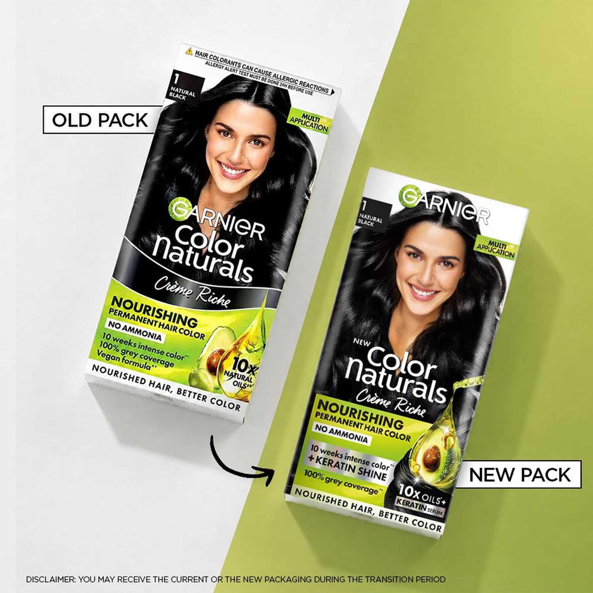 New Garnier Color Naturals with Keratin Shade 3 Darkest Brown SHADE 3, DARKEST BROWN (Pack of 1)