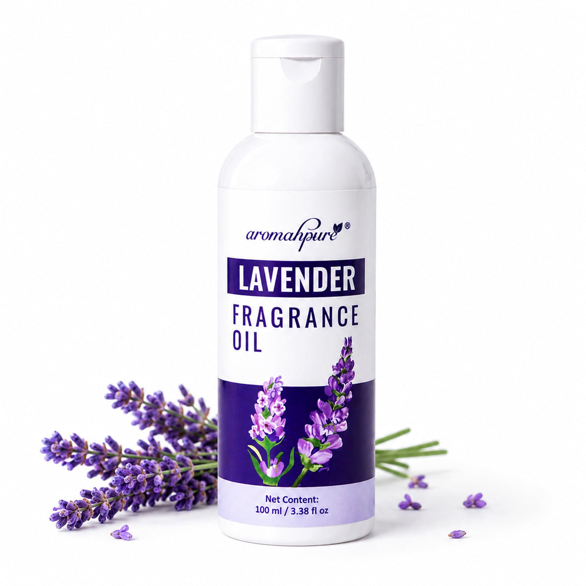 Aromahpure Lavender Aroma Oil | 100ml Undiluted & Natural | Long-Lasting Scent for Aromatherapy, Candle & Soap Making, Diffusers, Room Freshener, Humidifier, Ba