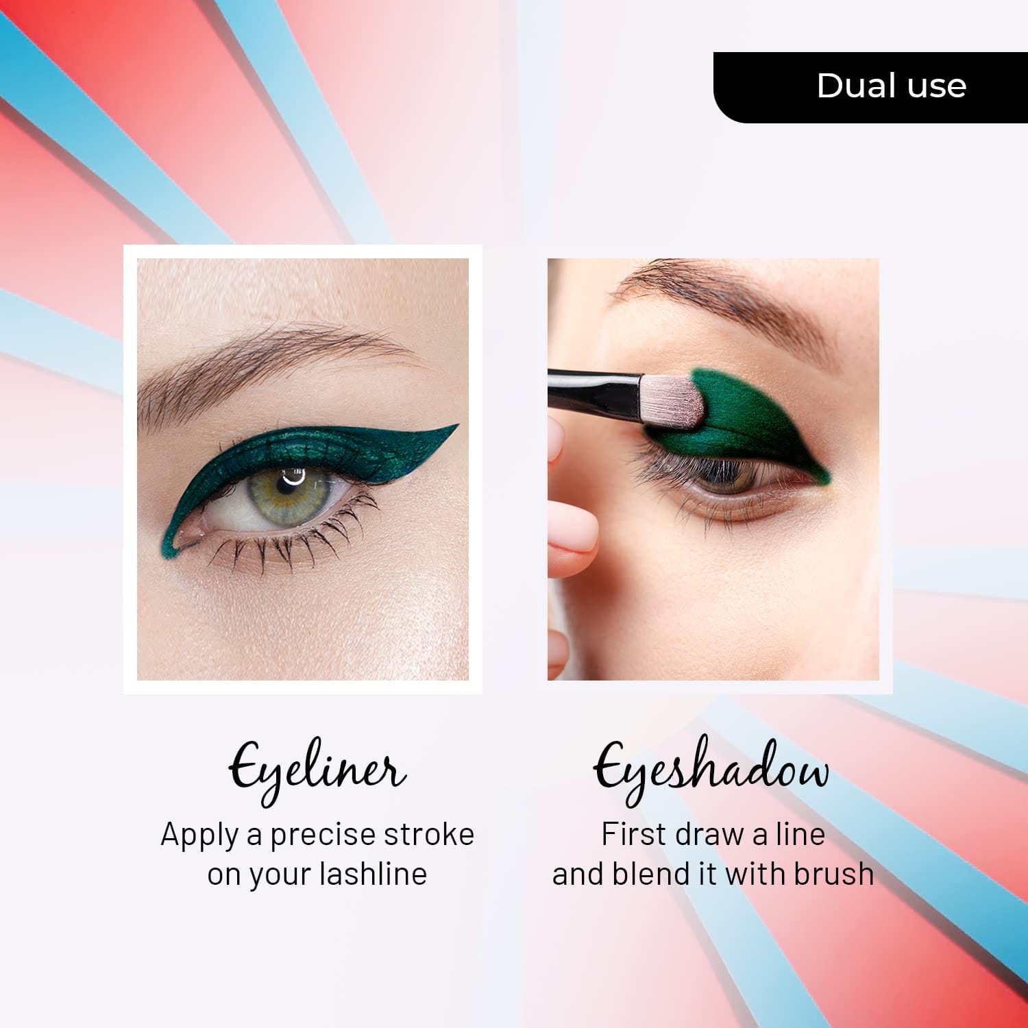 Lenphor - Smudge Me Eye Pencil Comes With Eyeliner & Eyeshadow, Long Lasting Eye Makeup Precision Tip For Professional Strokes Intense Look Smooth Application Matte Finish