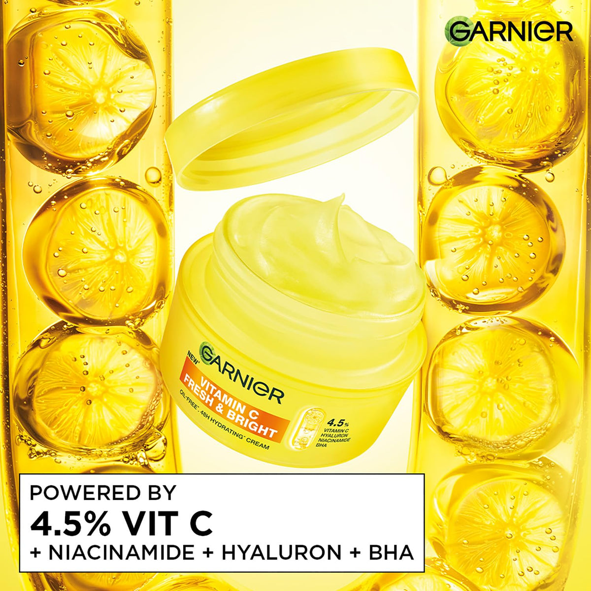 Garnier Fresh & Bright Vitamin C Gel Face Moisturizer Cream, 45ml 45 ml (Pack of 1)