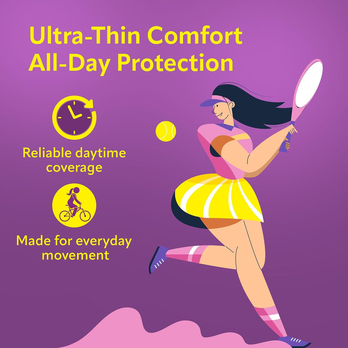 Evereve Ultra-Thin Sanitary Pads for Women, XL+ 320mm, Longest & Widest Day Pad, Soft & Breathable Fabric, Rash-Free Comfort, Instant Absorption, Dry Feel Prote