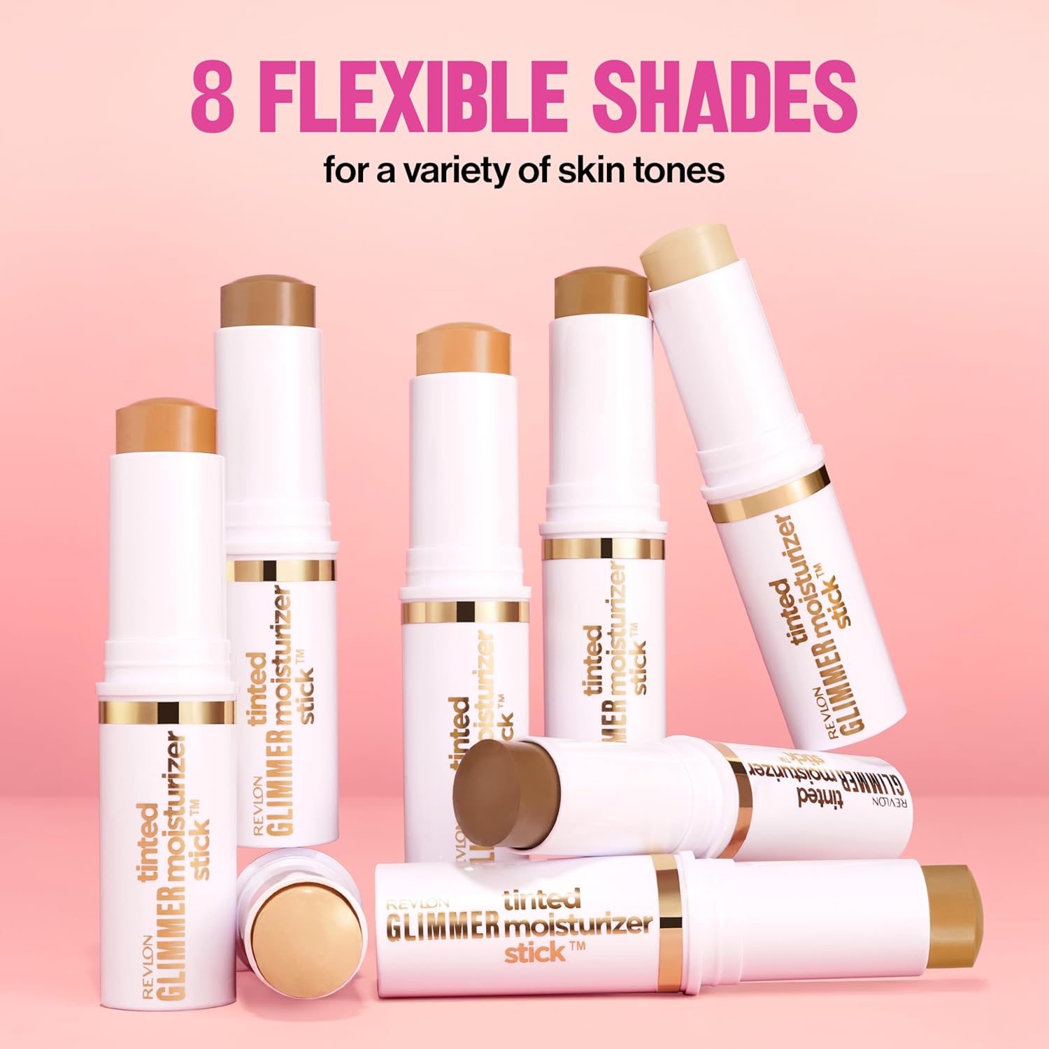 Revlon Glimmer Tinted Moisturizer Stick for Face, Light Coverage Skin Tint, Hydrating Skincare-Infused Makeup, 130, 0.31 oz