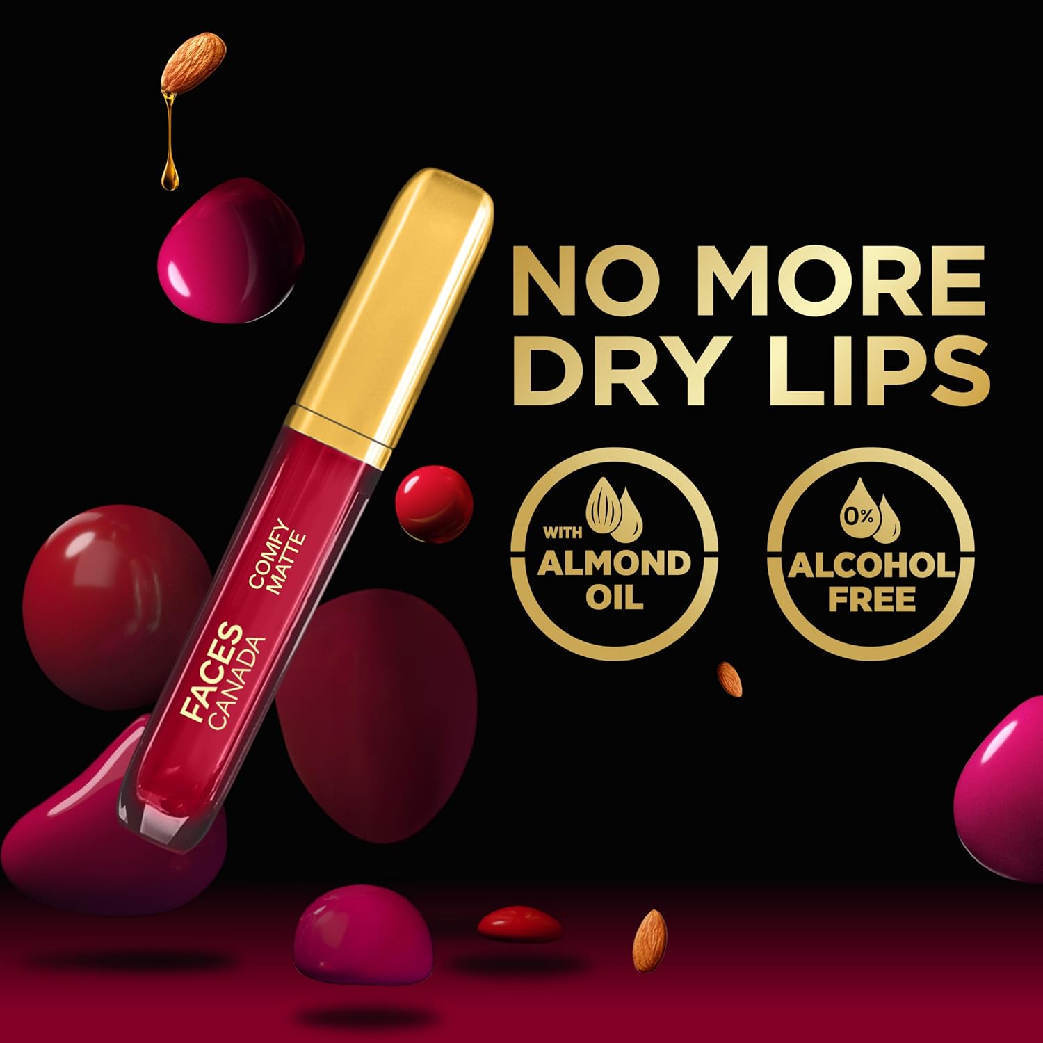 FACESCANADA Comfy Matte Liquid Lipstick - Spill The Tea 29, 3.8 ml | Comfortable 10HR Longstay | Intense Matte Color | Almond Oil & Vitamin E Infused | Super Smooth | No Dryness | No Alcohol