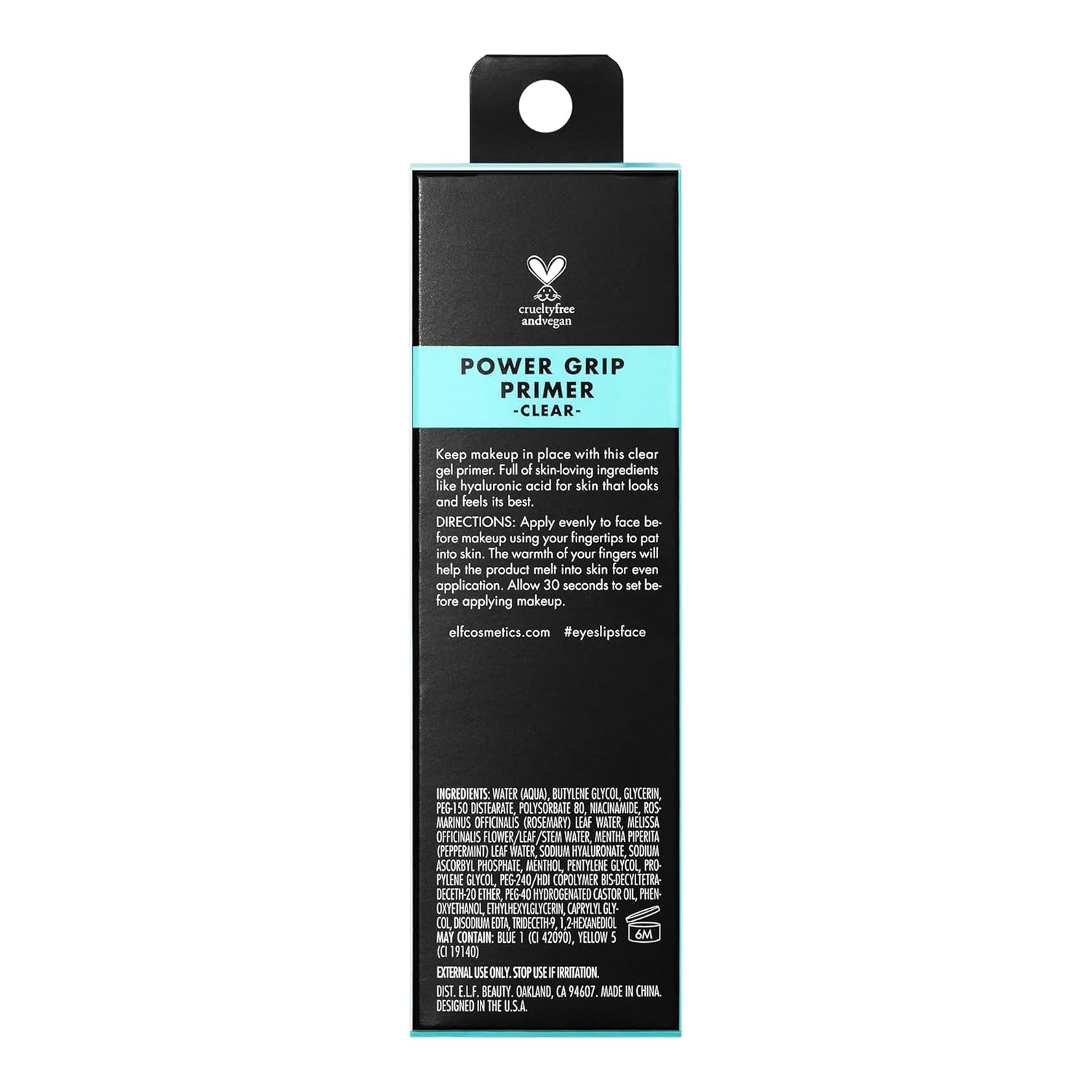 e.l.f. Power Grip Primer, Gel-Based & Hydrating Face Primer For Smoothing Skin & Gripping Makeup, Moisturizes & Primes, 0.811 Fl Oz, Clear