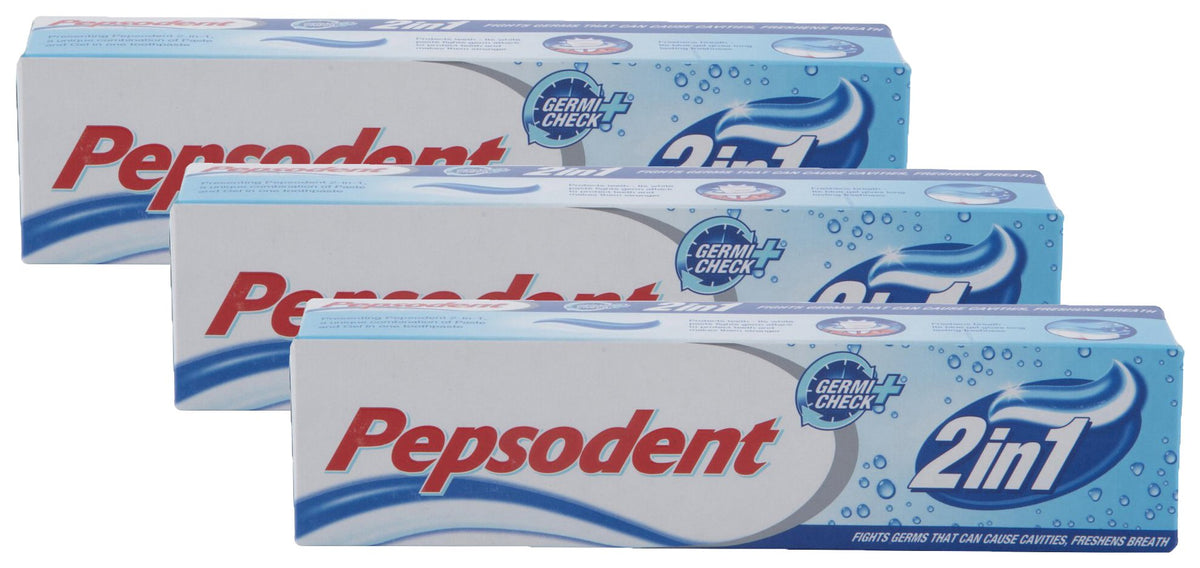 Star Combo - Pepsodent Toothpaste Germi Check 2 in 1, 150g (Buy 2 Get 1, 3 Pieces) Promo Pack