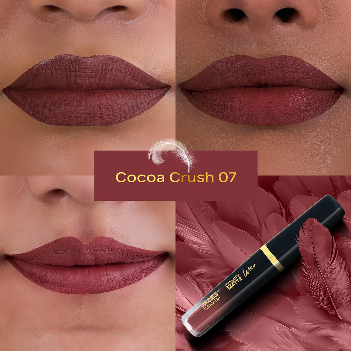 FACESCANADA Celeb Glow Combo | Strobe Cream - Rose Gold, 18ml + Hydra Matte Foundation - Rose Ivory, 18ml + Comfy Matte Wow - Cocoa Crush, 3.8ml | Highlighter |
