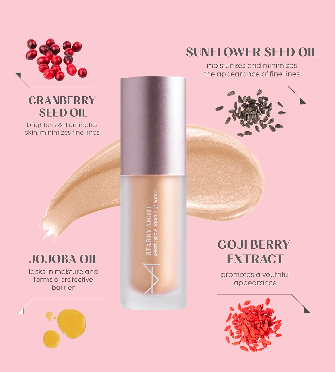 House Of Makeup Liquid Highlighter | High-glow, Smudge-proof Highlighter Makeup For All Skin Tones | 6 ml (Moonlight, 6 ml)