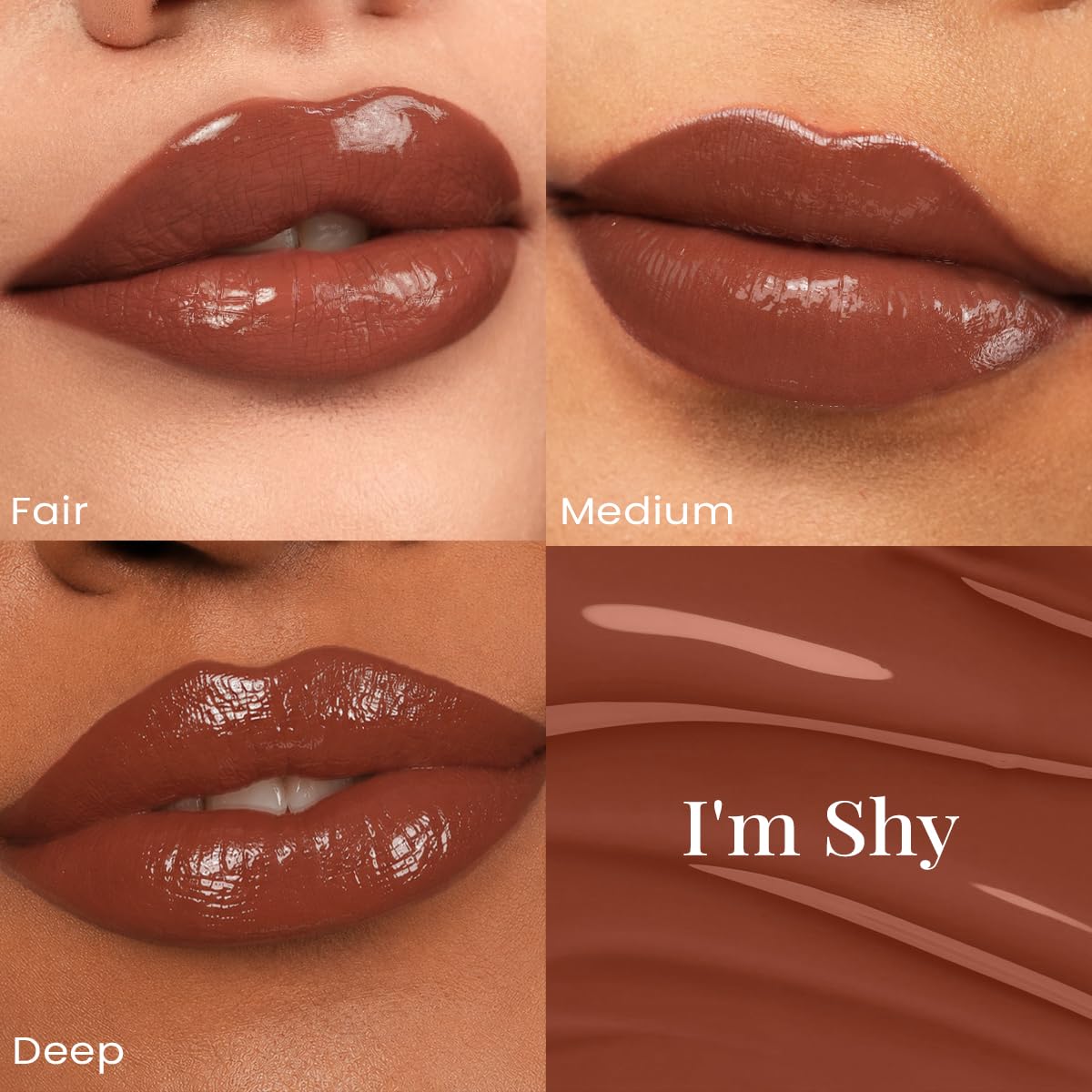 Staze Gloss Lock 2-in-1 Liquid Lipstick Matte Lipstick + High-Shine Transferproof Gloss 12H Long-lasting Intense Pigment Lightweight & Waterproof 04 I'm Shy 7g