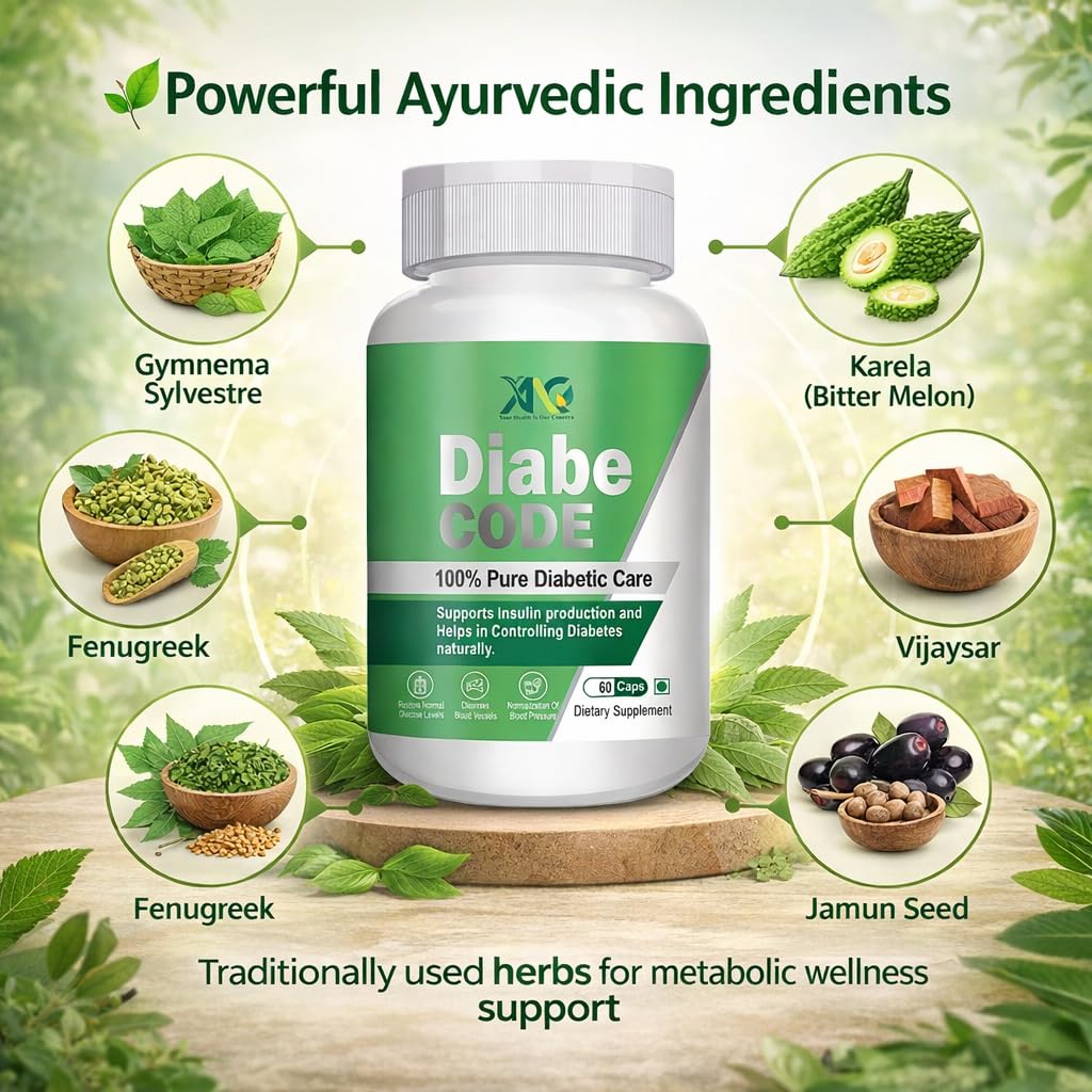 ANC DiabeCode 750mg (60 Capsules) Support Endocrine Health & Diabetes Control Insulin Resistance | Supports Healthy Energy | Normalize Blood Sugar (DiabeCode)