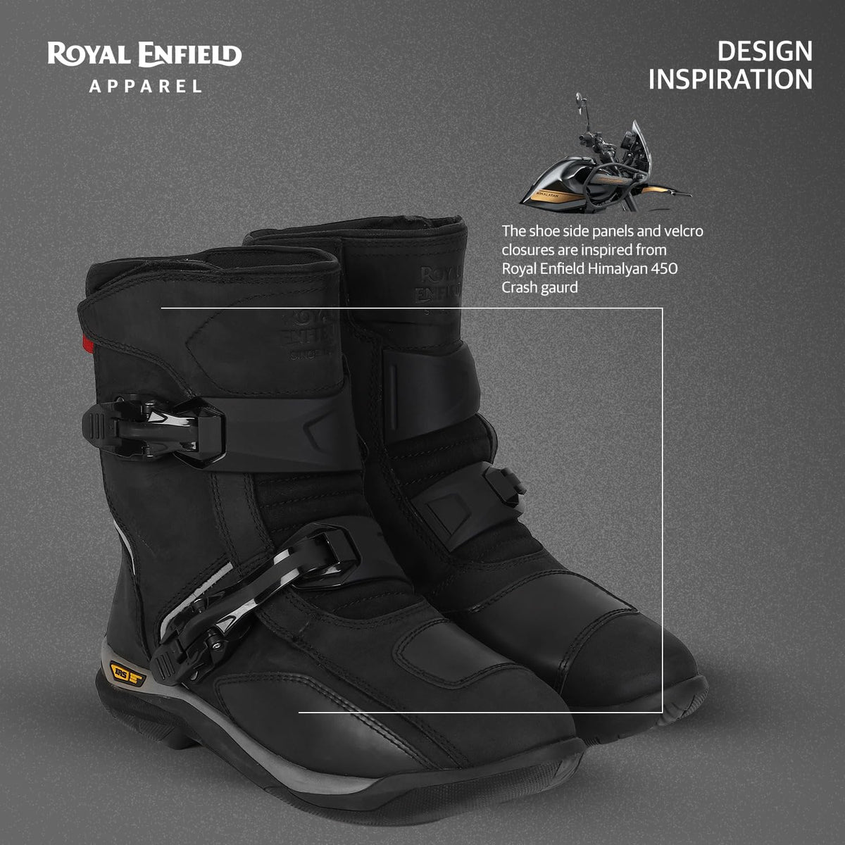 Royal Enfield Wanderer Black Riding Boots 8 UK