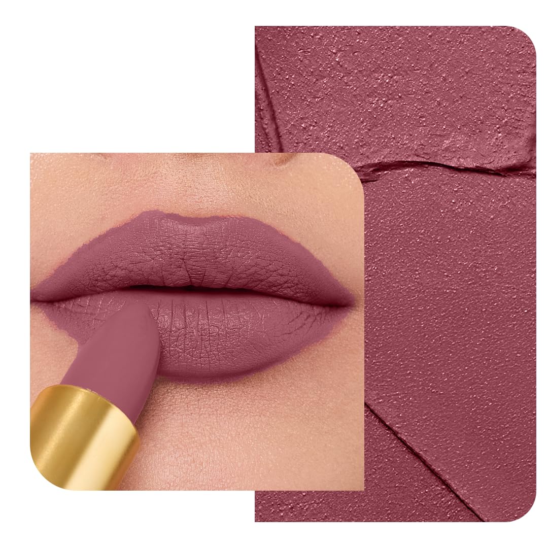 LoveChild Masaba 90s Drip Caramel (Pink Nude) Luxe-Matte Lipstick with Intense One-Swipe Color Payoff in High-Pigment HD Crème Matte Formula, 4gm
