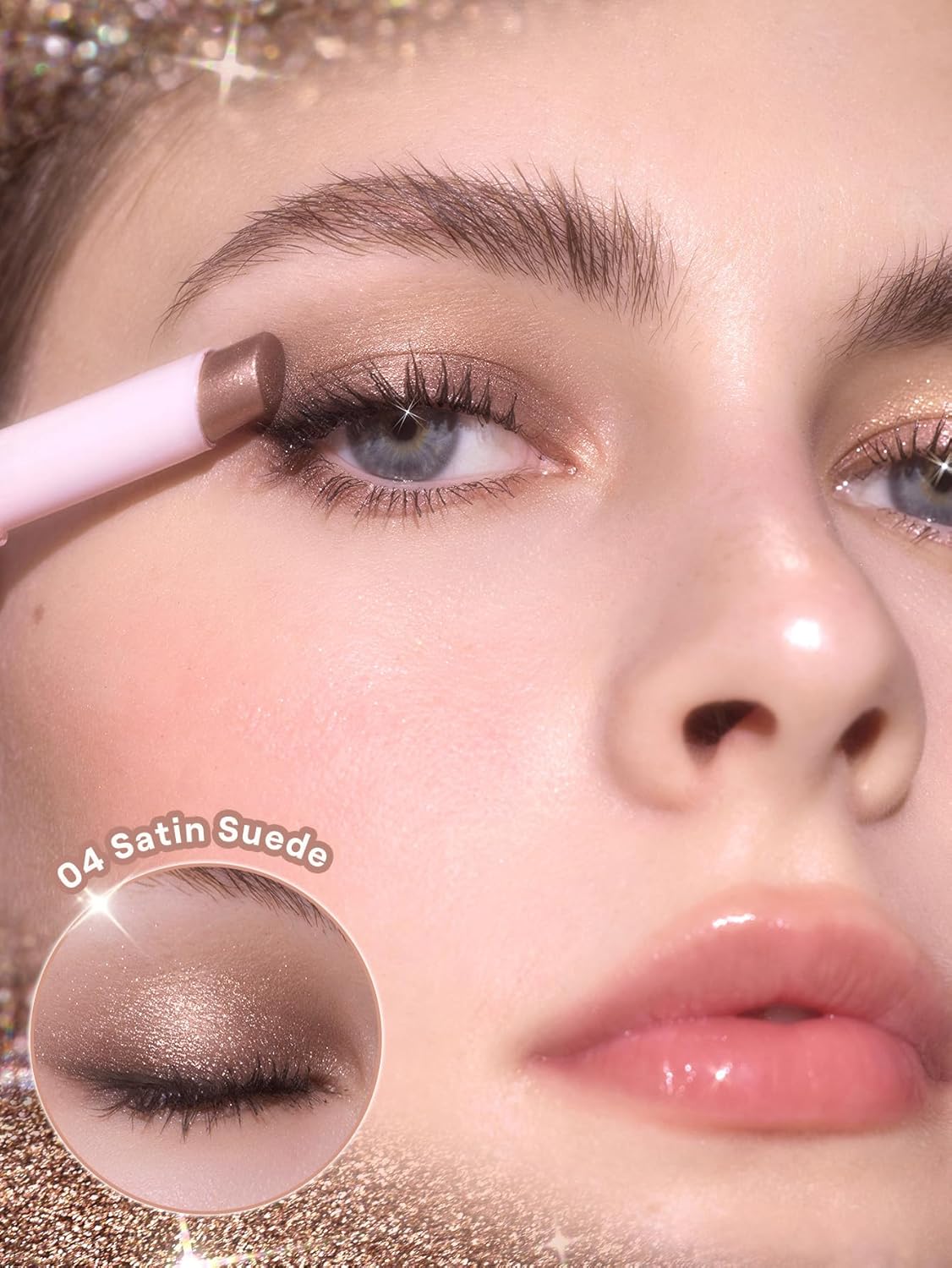 SHEGLAM Crystal Jelly Glaze Stick for Eyeshadow-04 Satin Suede
