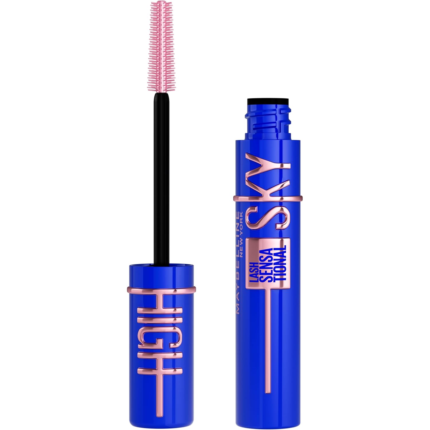 Maybelline New York Lash Sensational Sky High Mascara, Very Black, Lengthening and Volumizing Mascara With Bamboo Extract & Fibres, Ophthalmologist tested and Waterproof | 6ml