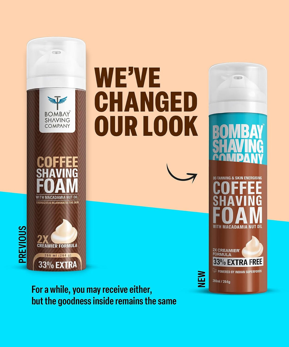 Bombay Shaving Company Coffee Shaving Foam,266 ml (33% Extra) with Coffee & Macadamia Seed Oil