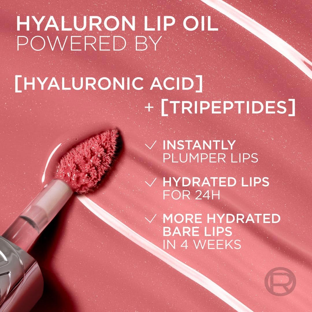 L’Oréal Paris Plump Ambition Hyaluron Lip Oil- 380 Rouge In Love- Plumping Lip Oil, 5 ml