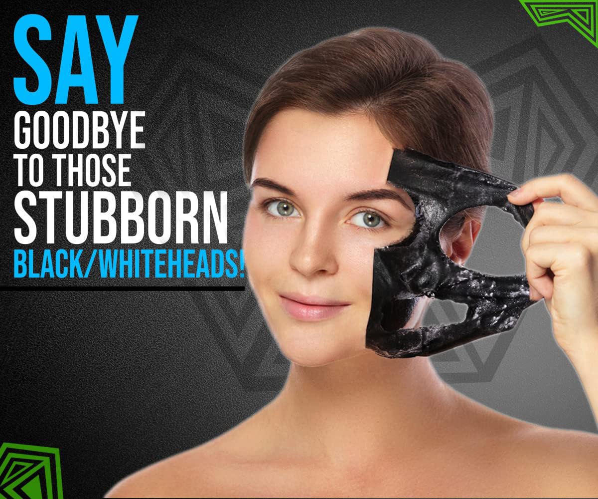 UrbanGabru Charcoal Black Peel Off Mask for Men & Women | Removes Blackheads and Whiteheads | Active Cooling Effect | Deep Skin Purifying Cleansing (60 gm) 60 G