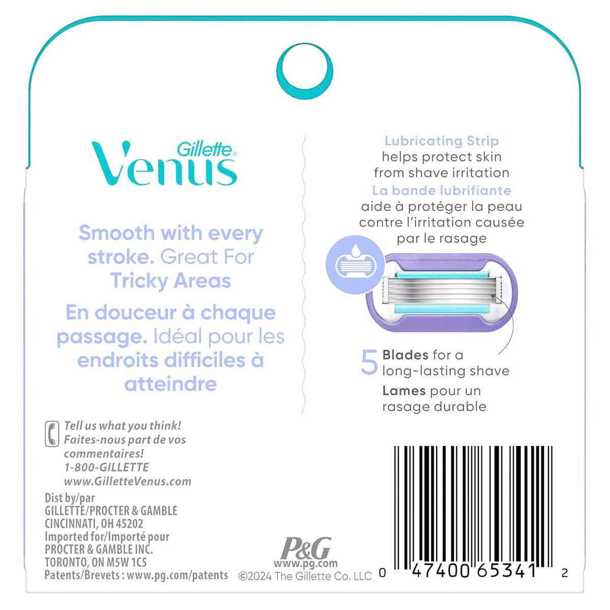 Gillette Venus Women's Razor Blade Refills, Swirl, 4 Count, Womens Razors / Blades