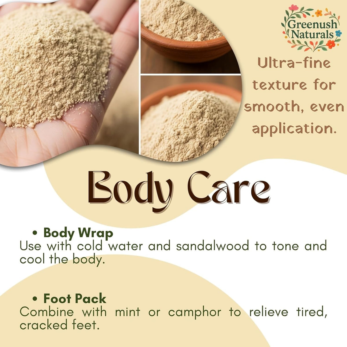 Multani Mitti Powder 100g – 100% Pure & Natural Clay for Skin and Hair Care | Acne Control, Oil Absorption, Nourishment & Soft Glowing Skin