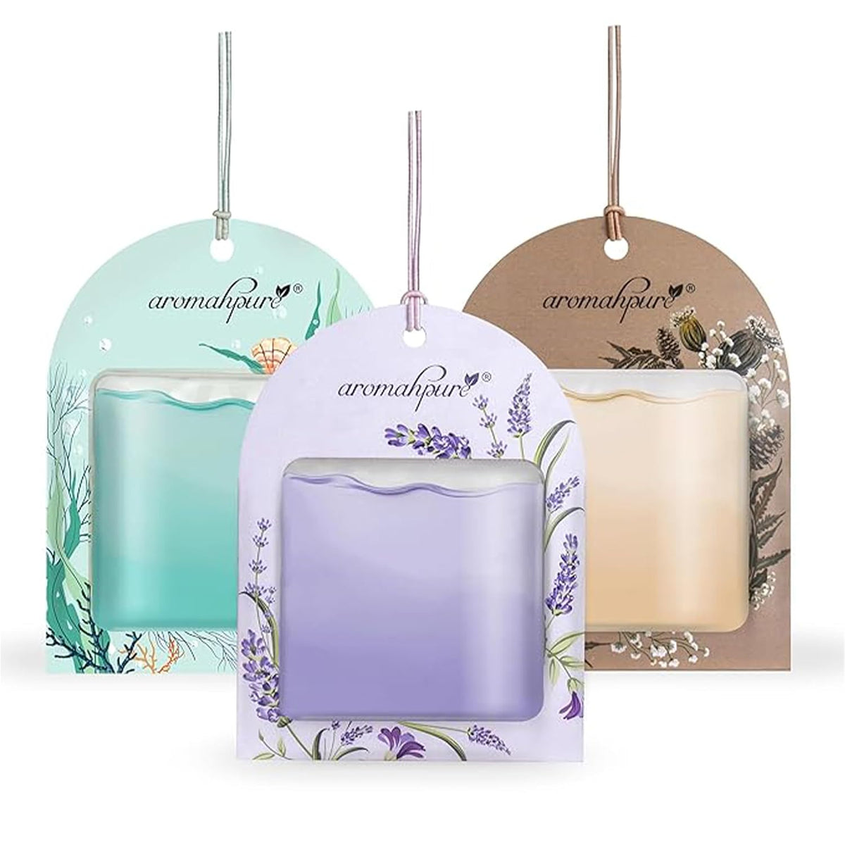 Aromahpure Gel Wink Hanging Car Perfume | Long-Lasting Gel Based Car Air Freshener | Car Accessories | Last Up to 30 Days (Musk-Aqua-Lavender)